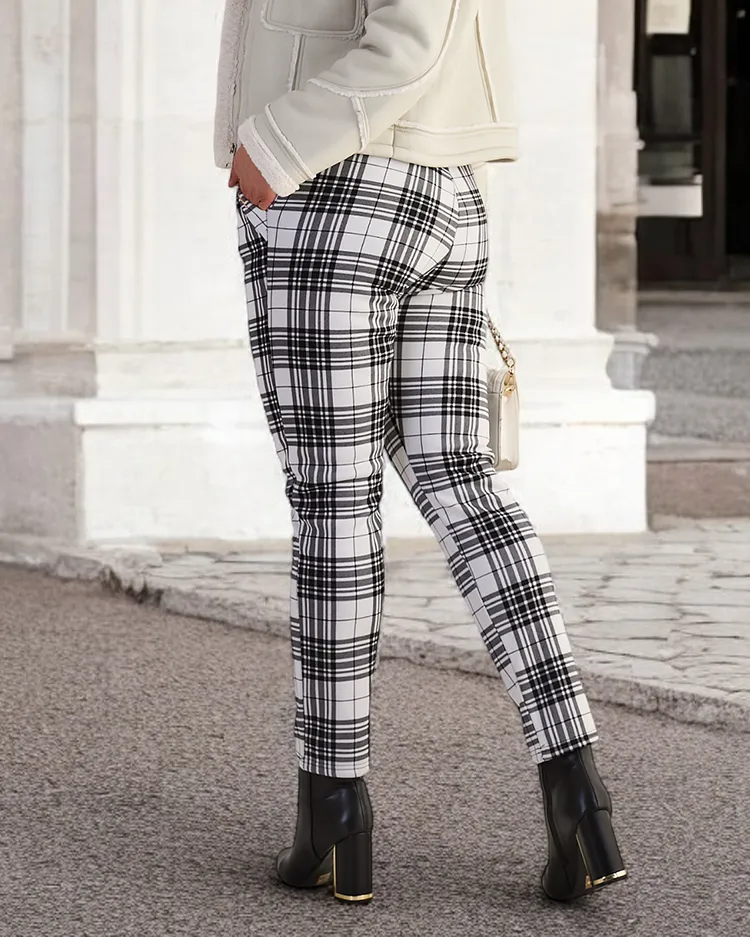 Royalfashion Затоплени дамски панталони тип "тегелинс" PLUS SIZE