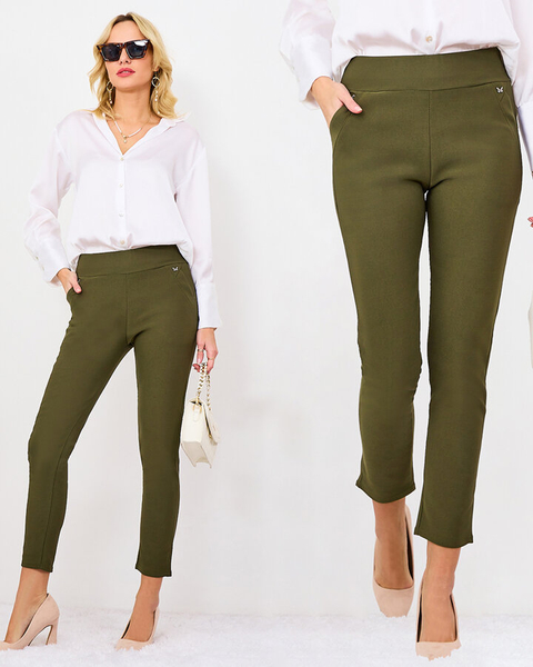 Royalfashion Черни дамски клинове от екокожа a'la bells