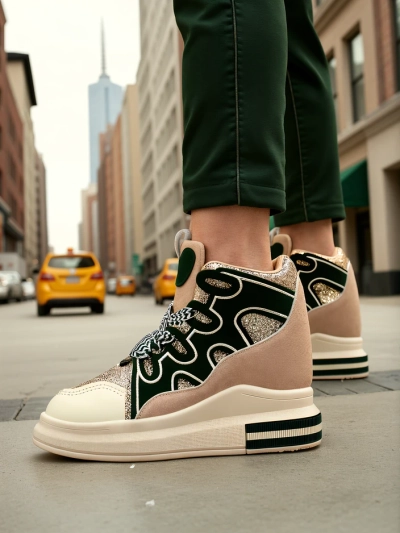 Royalfashion Високи женски спортни обувки с скрит ток Облаffi