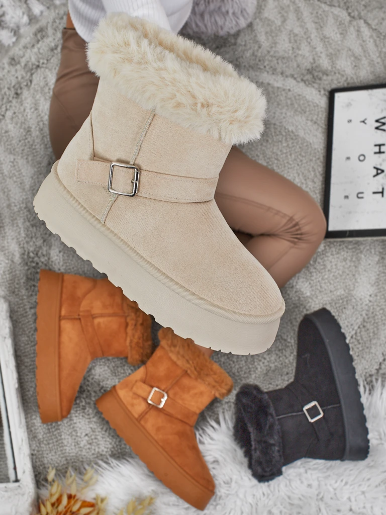 Royalfashion Къси дамски боти тип снегоходки Myrelle