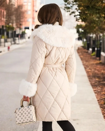 Жакет за зима с ресни Royalfashion за жени