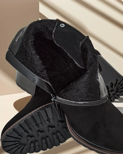 Женски еко-велурени глезенови боти на марката Royalfashion на стълбата Idilla