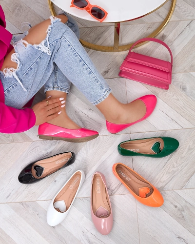 Розово Дамски лакирани балерини Fama - Обувки