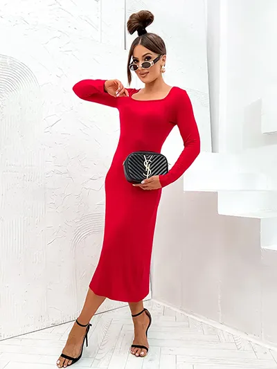 Рокли от Royalfashion за жени от дълъг плат