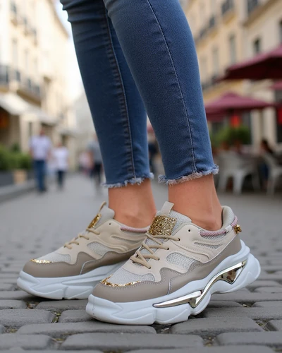 Обувки Royalfashion за жени с по-дебела подметка Lesalli