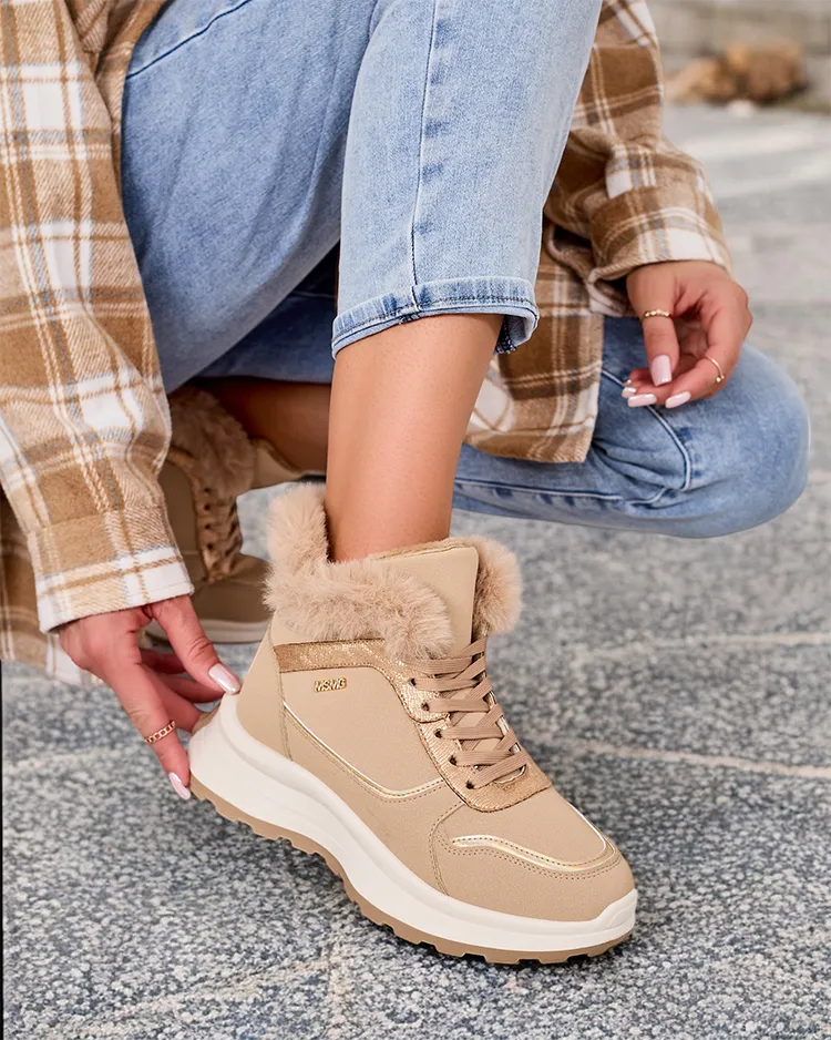 Royalfashion Затоплени дамски маратонки с кожа Mofell