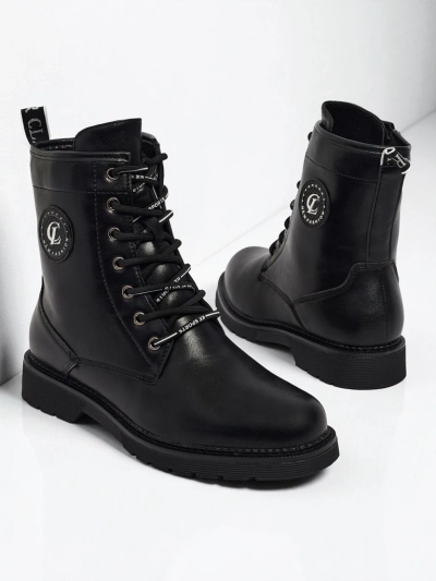 Дамски боти Tavira от еко кожа с връзки