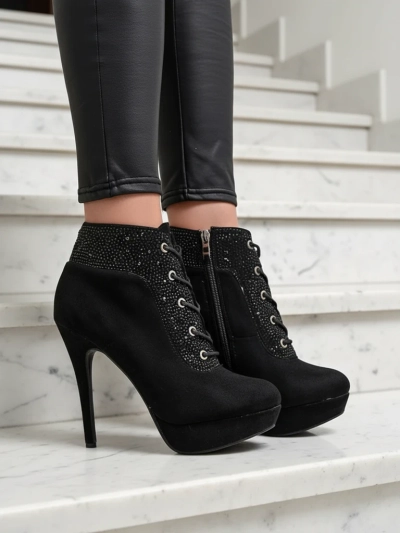 Royalfashion Дамски обувки с токче и камъни Efelolo