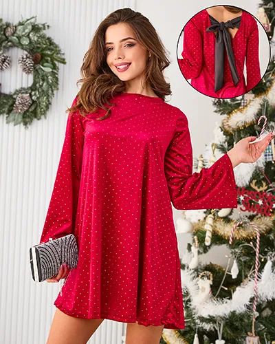 Рокси мода Женска велурена рокля