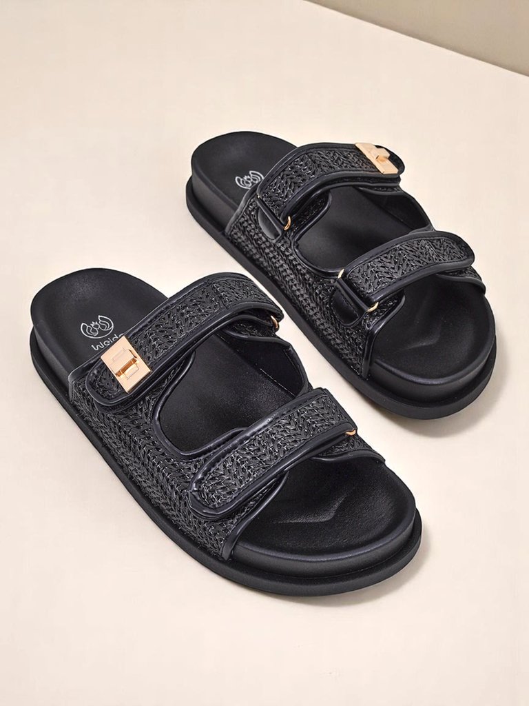 Royalfashion Дамски чехли с плетен дизайн Delibeli