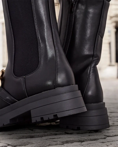 Дамски високи ботуши на Royalfashion модел Romur