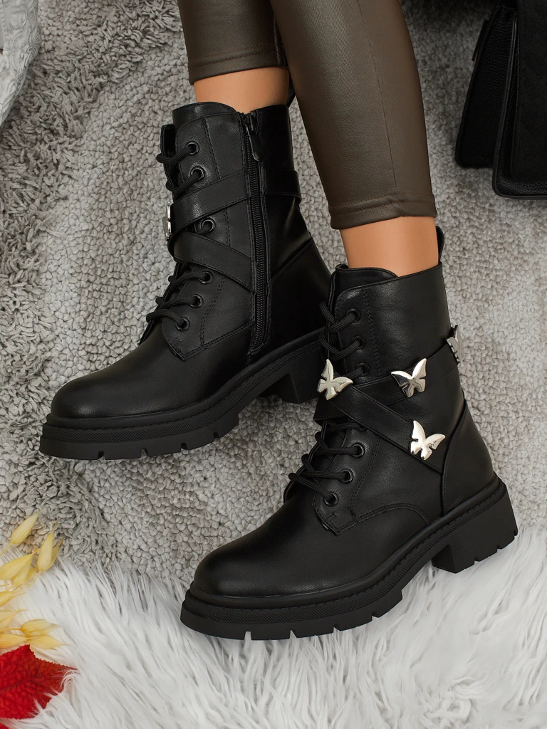 Дамски боти workeri с декорации Motill