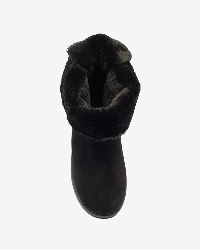 Боти Stella от екологичен велур на плосък ток