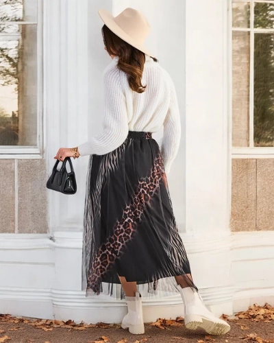 Рокля средна дължина за жени със зебра десен от роял мод.