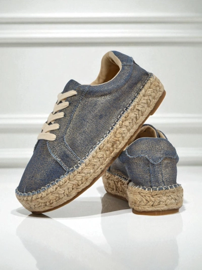 Aurelia Denim Espadrillos – дамски маратонки с плосък ток и плат