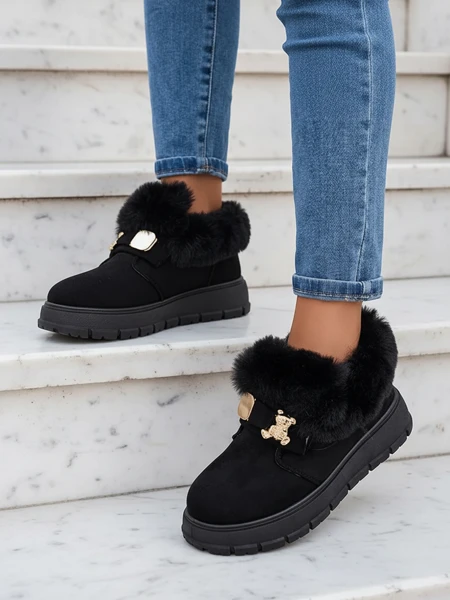 Royalfashion Дамски къси ботуши a'la snow boots Dobis