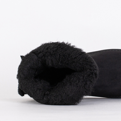 Дамски боти Aurelia в черен цвят на плосък ток