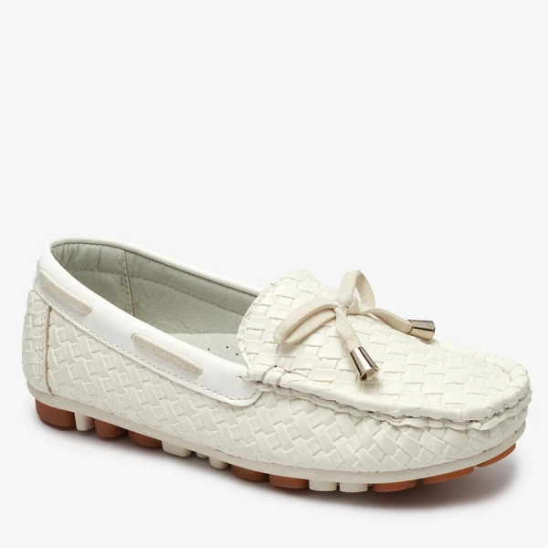 Бели детски мокасини Dannad- Footwear