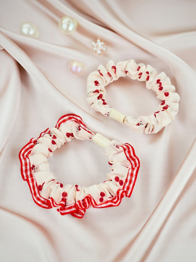 Royalfashion Комплект от 2 ластика за коса с принт Duettia