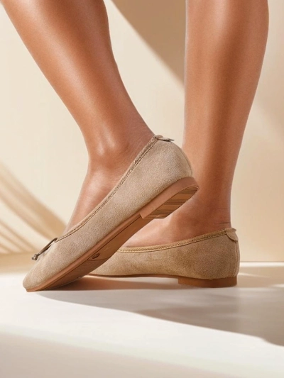 Класически балетни пантофки за жени Royalfashion с панделка Zaame
