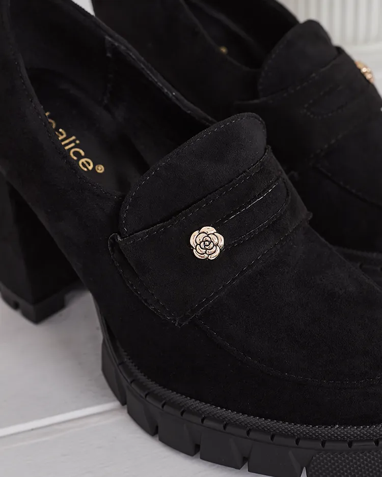 Елегантни черни обувки Anitka от екологична кожа