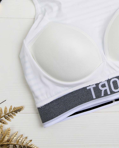 Royalfashion Дамски спортен сутиен на райета