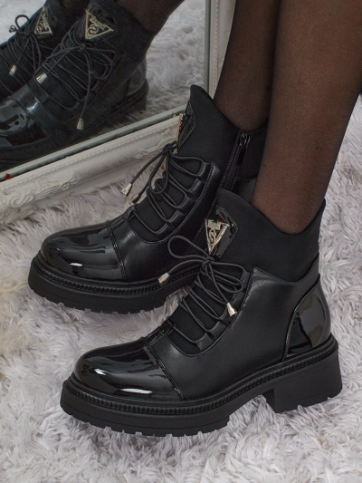 Дамски еко кожени боти с връзки Elisse