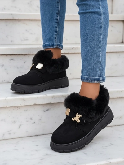 Royalfashion Дамски къси ботуши a'la snow boots Dobis