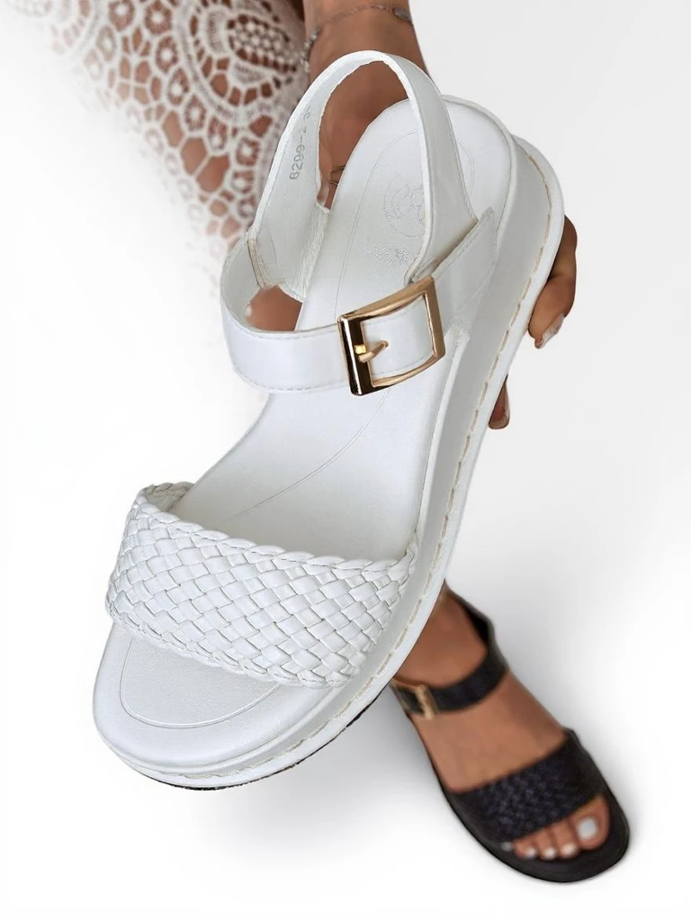 Royalfashion Дамски сандали на платформа с плитен каиш Fiolle