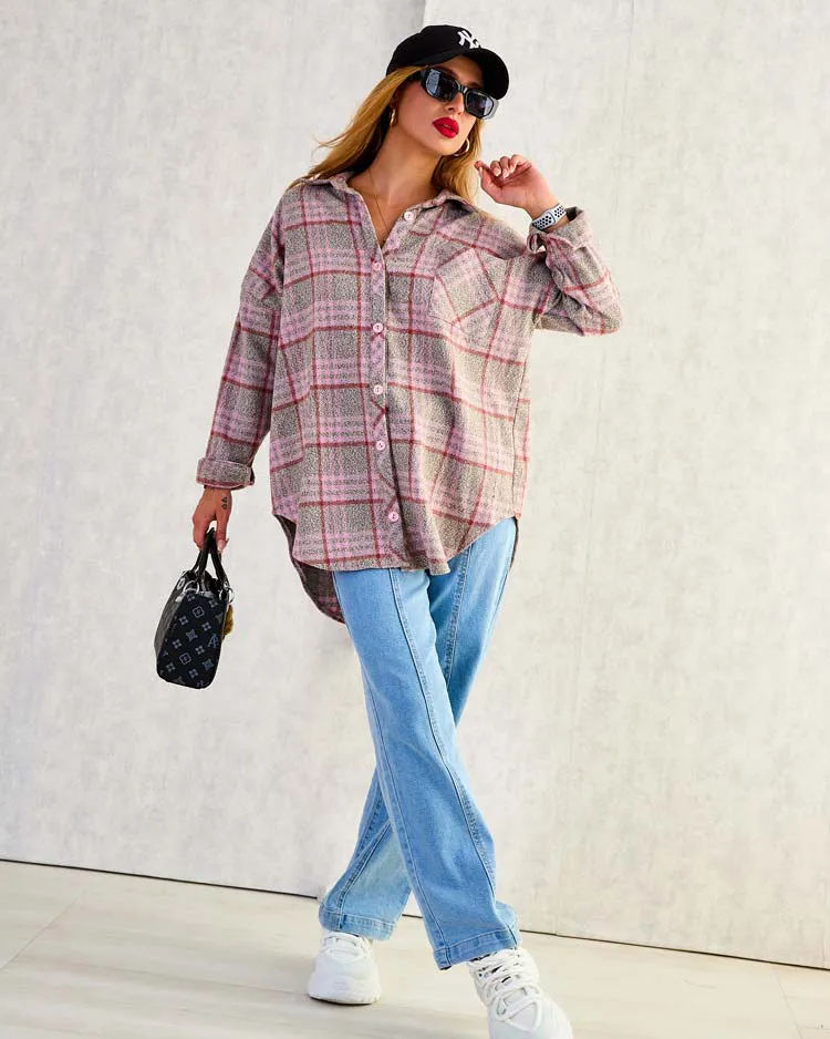 Royalfashion Дамска карирана риза