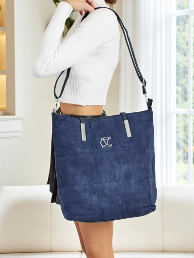 Дамска чанта тип shopper от еко велур Caryenne