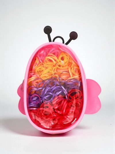 Royalfashion Многоцветни силиконови ластици за коса Пчеличка