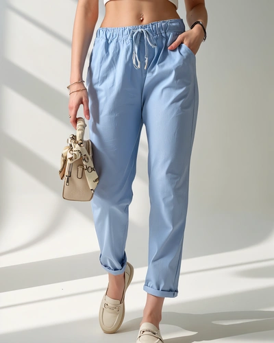 Royalfashion Прости женски памучни панталони