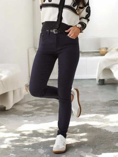 Royalfashion Дамски дънки от памук в тясно кроене