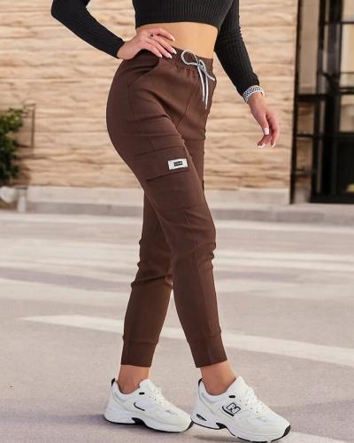 Royalfashion Дамски бойни панталони от памучна материя