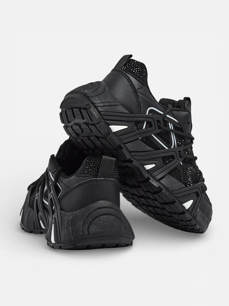 Дамски сникърси Athena черни синтетични спортни за всеки ден