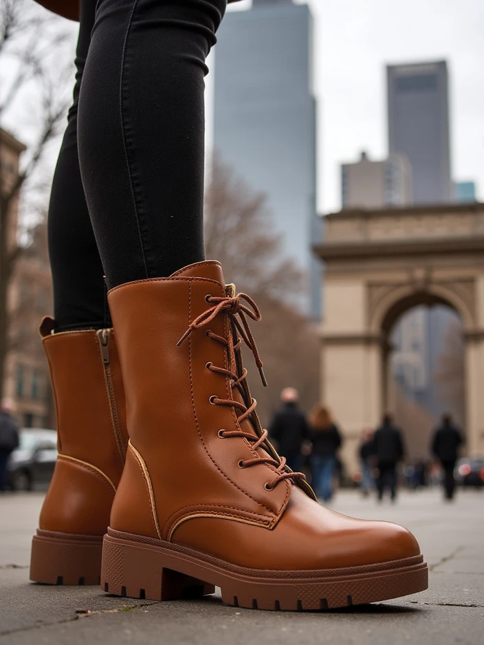 Royalfashion Дамски ботуши Bumalo с връзки