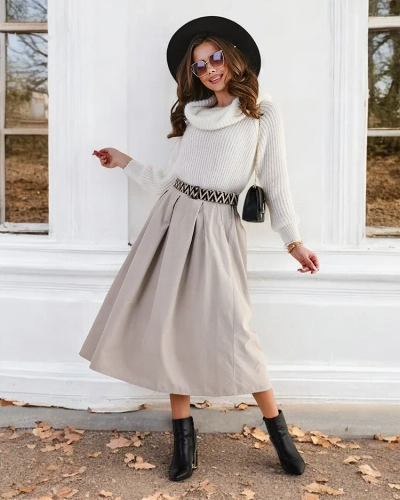 Рокля за жени на Роялфешън в средна дължина а' ла кадифе