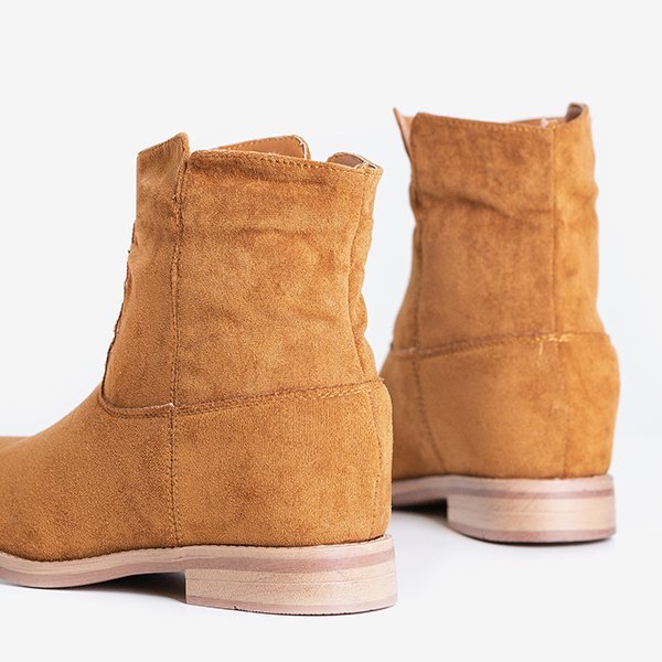 Боти Eliana от екологичен велур на ток