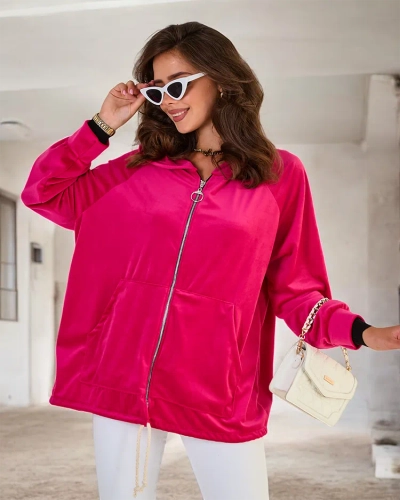 Royalfashion Дамски суитшърт с качулка без цип