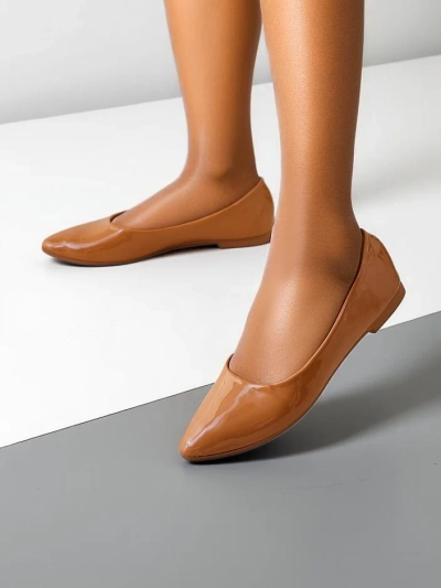 Royalfashion Женски патентни балетни обувки Aramiese