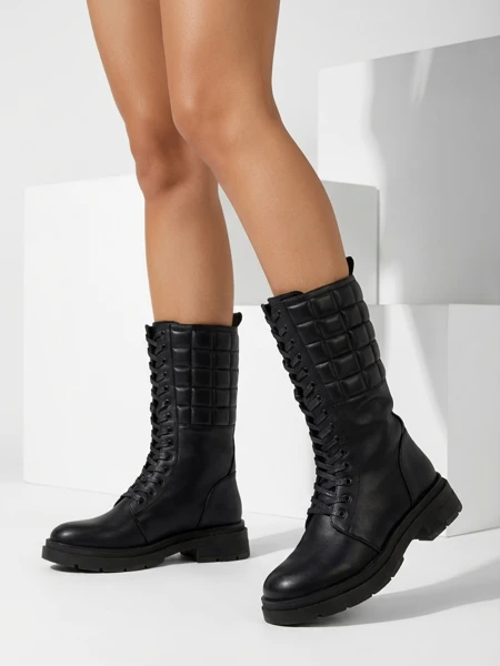 Дамски ботуши с връзки на Royalfashion Ominoc