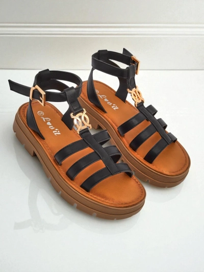 Royalfashion Дамски сандали тип "римлянки" Golden Livia