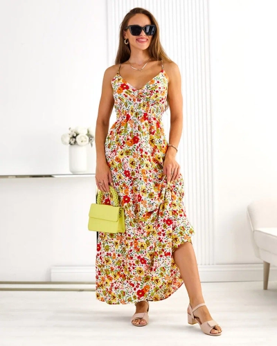 Royalfashion Памучна дамска миди рокля