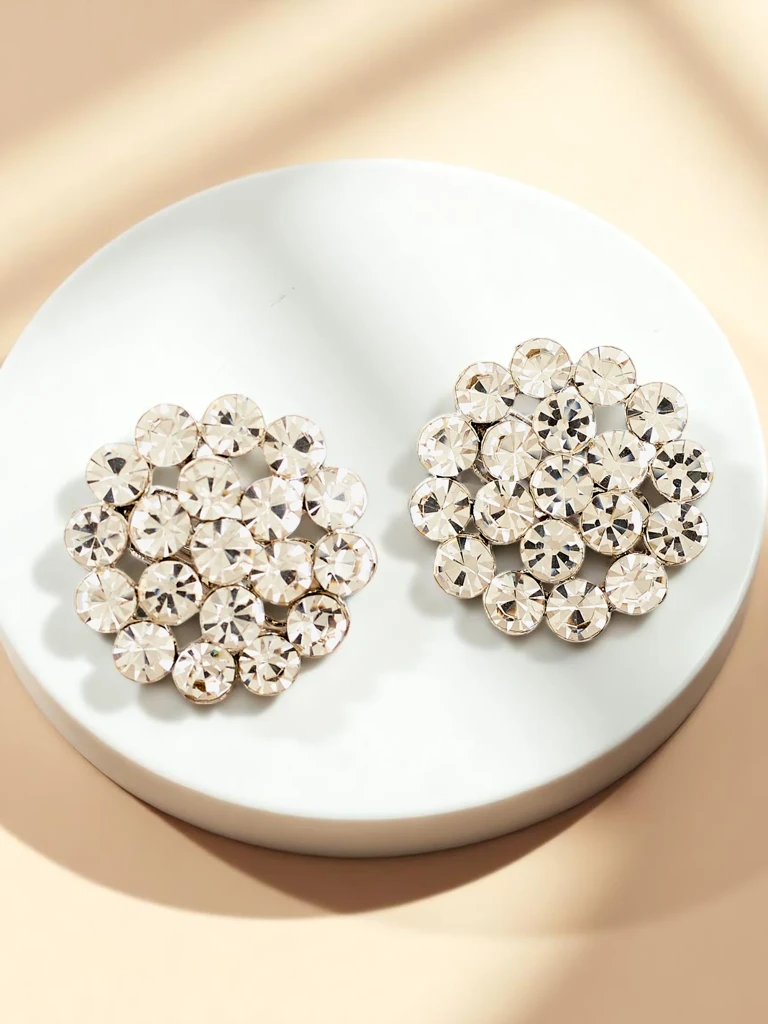 Royalfashion Дамски обеци тип клипс с цирконий