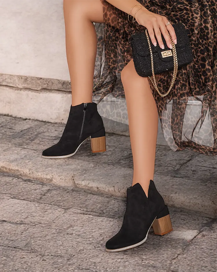 Royalfashion Дамски ботуши eko от велур Ovi