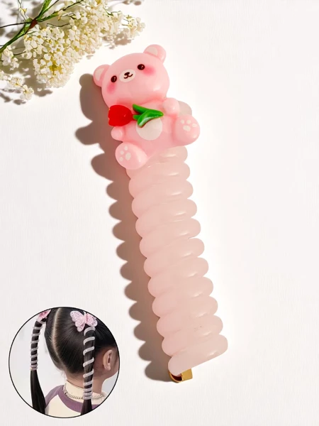 Royalfashion Ластик за коса пружина с мече Teddy Twist