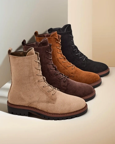 Дамски ботуши с връзки Royalfashion Gosop