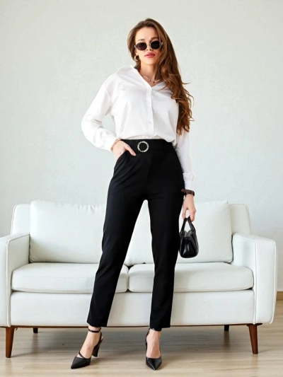 Панталони Bella Melodia в Черен Цвят