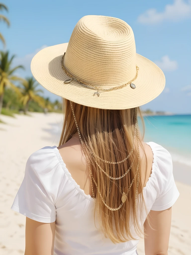 Royalfashion Дамска шапка от слама Golden Halo